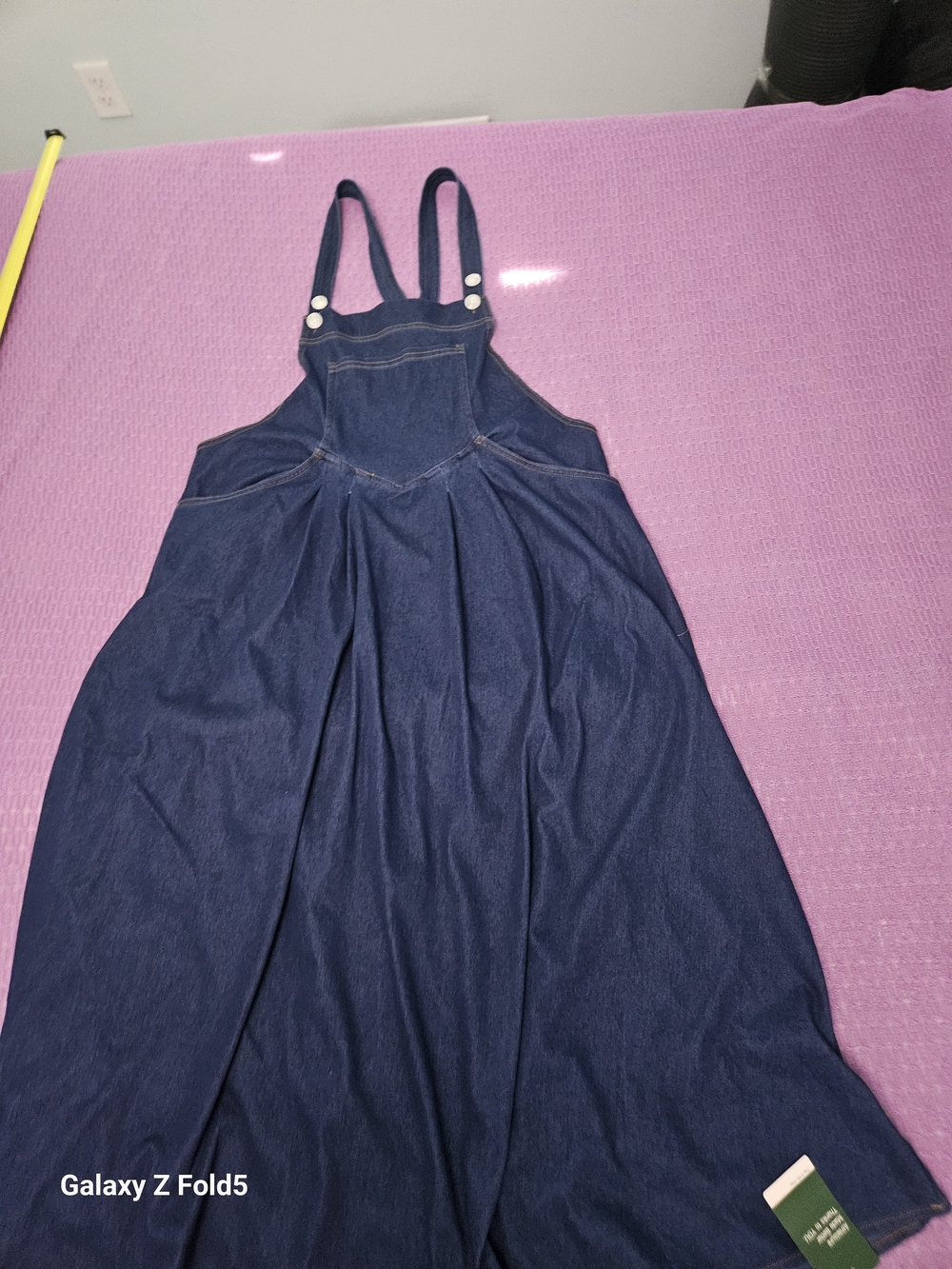 HALARA Dark Blue Denim Pinafore Dress - Picture 4 of 5